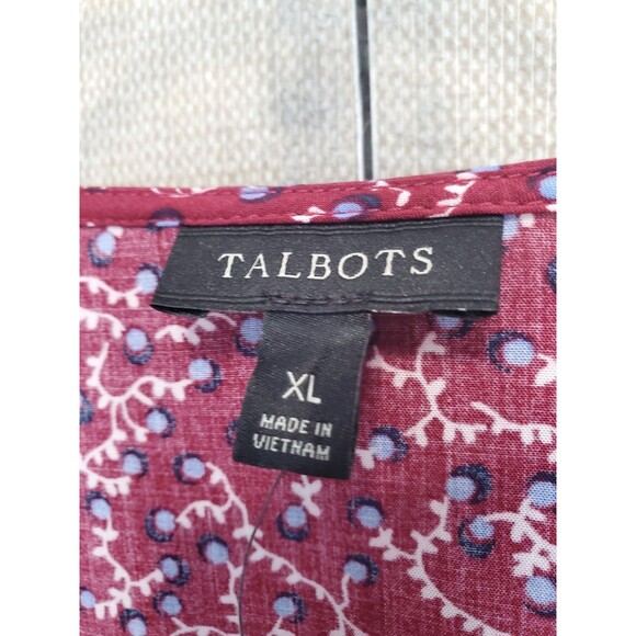 Talbots Floral Print Poet Sleeve Wrap Top Size XL NWT - Picture 3 of 6